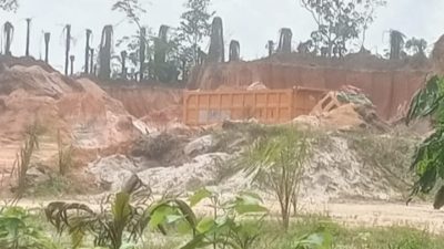 Tambang Akuari Ilegal di Km 18 Garuda Sakti Bebas Beroperasi Usai Dirazia Polisi